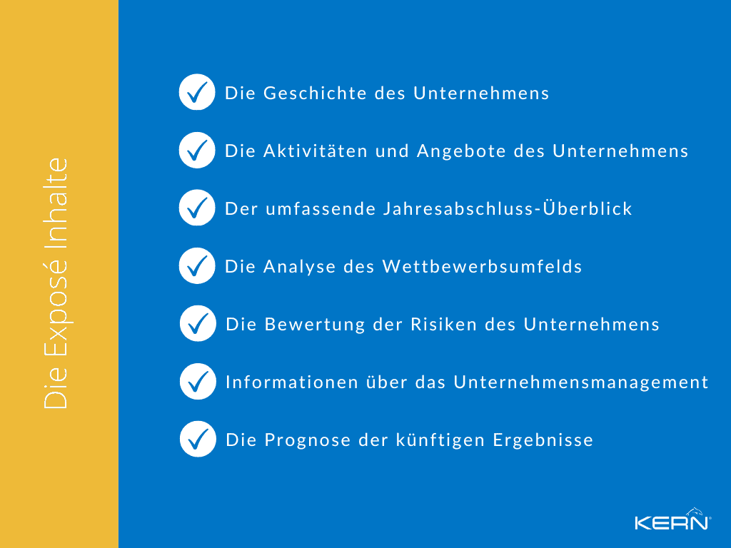 Liste der Firmen Expose Inhalte