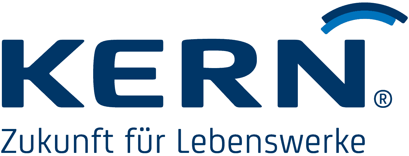 KERN Logo 2019 mit Delphin in Ocean Blue und Narrow Black
