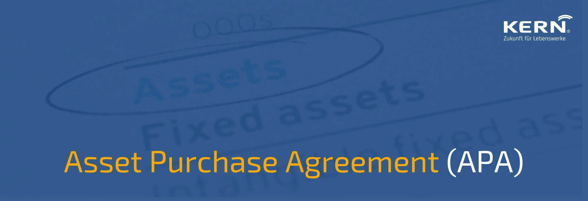 Beitragsbild zu Asset Purchase Agreement (APA)